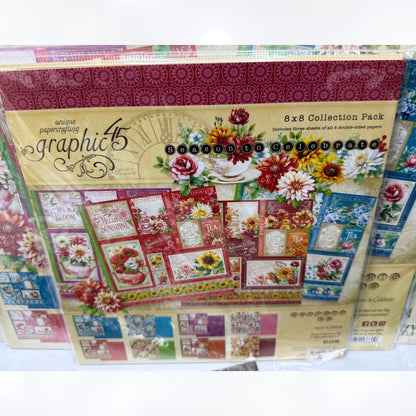 Graphic 45 SEASON TO CELEBRATE 12x12 8x8 Paper Stickers Die Cuts Kit