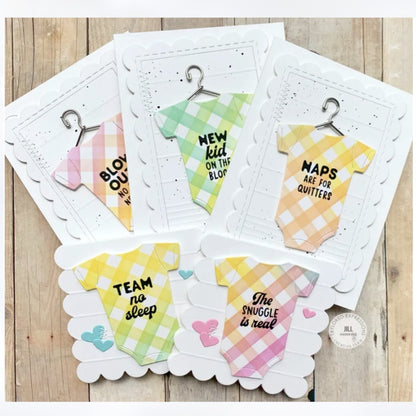 Taylored Expressions BABY FUNSIES Shower Boy Girl Rubber Stamps Dies