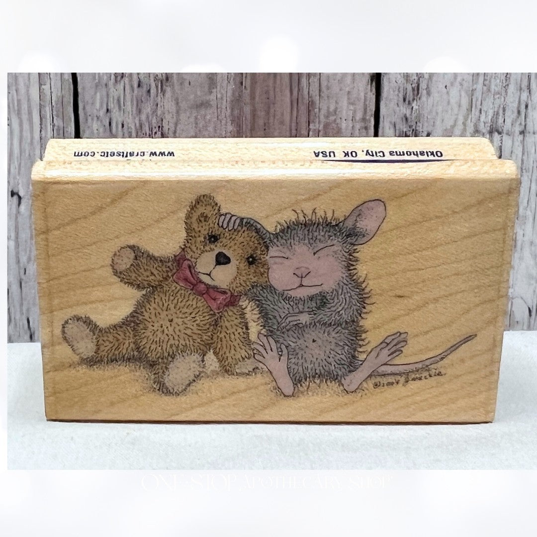 House Mouse BEARY GOOD FRIENDS Teddy Bear Mice Rubber Stamp