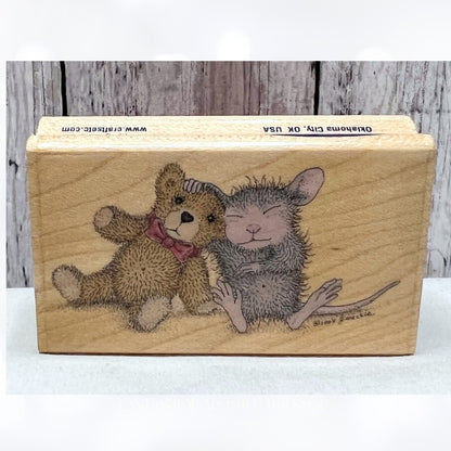 House Mouse BEARY GOOD FRIENDS Teddy Bear Mice Rubber Stamp
