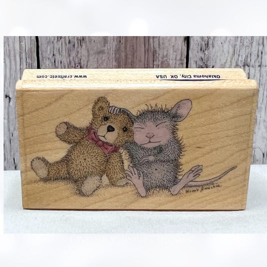 House Mouse BEARY GOOD FRIENDS Teddy Bear Mice Rubber Stamp
