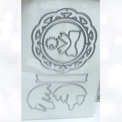 Hero Arts WINTER WISHES Ornament Snowglobe Christmas Rubber Stamps Dies