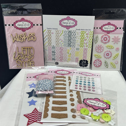 The Stamps of Life TOGETHER COLLECTION 6x6 Paper Embellishments Lot Kit