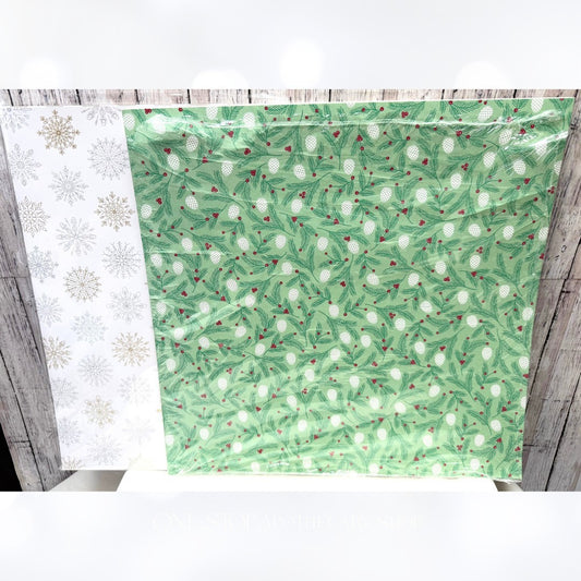 Stampin Up YEAR OF CHEER Presents & Pinecones Christmas 12x12 DSP Paper 