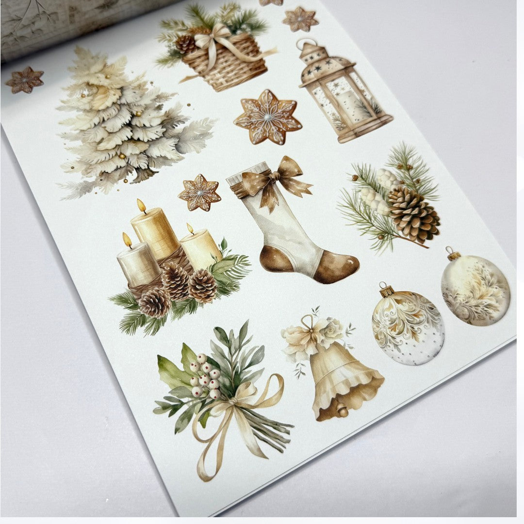 Mintay CHRISTMAS BLESSINGS 12x12 Paper Cardstock Die Cuts Stickers Kit