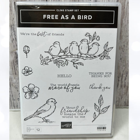 Stampin Up FREE AS A BIRD Rubber Stamps