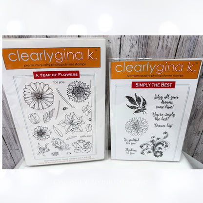 Gina K A YEAR OF FLOWERS Simply the Best Rubber Stamps