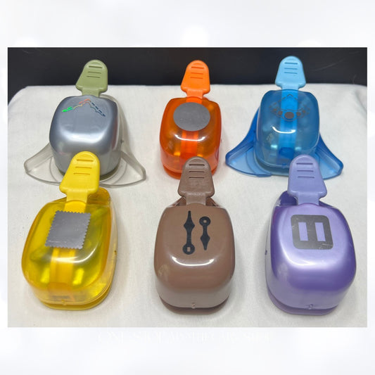 Ek Success Corner Postage Stamp Circle Clock Paper Punches Punch Lot of 6