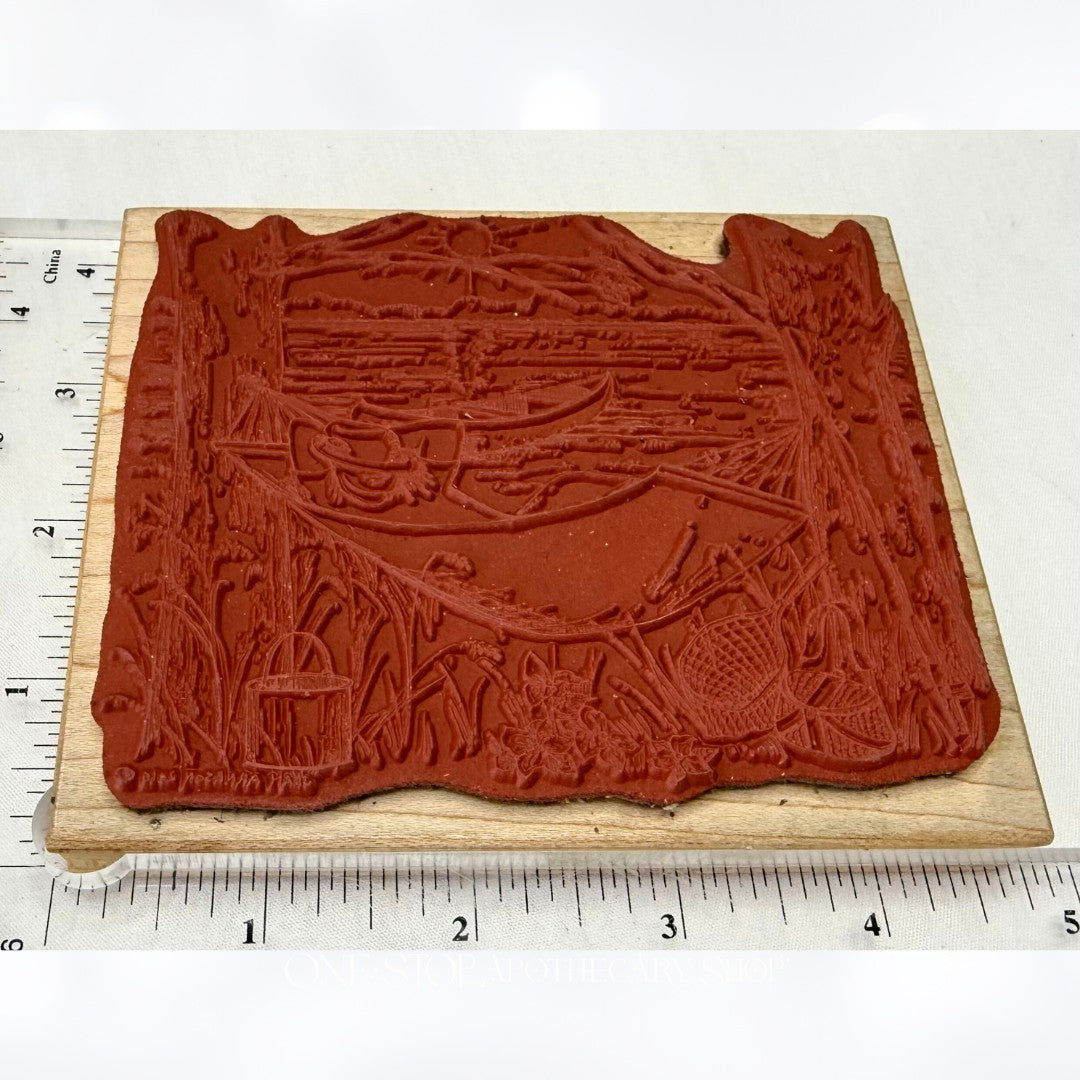 Stampin Up PSX FISHERMAN Fishing Fathers Day Rubber Stamps Lot of 6