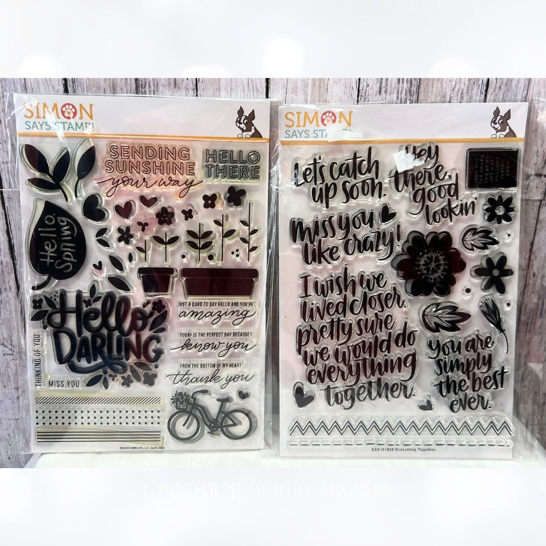 Simon Says Stamp HELLO DARLING Everything Together Sentiments Rubber Stamps