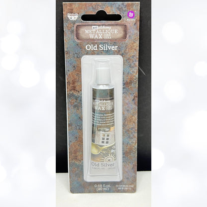 Prima Finnabair METALLIQUE WAX  Mixed Media Art Alchemy OLD SILVER
