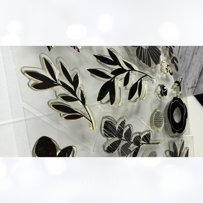 Wplus9 W Plus 9 SPRING BLOOMS Flowers Floral 6x8 Rubber Stamps Dies