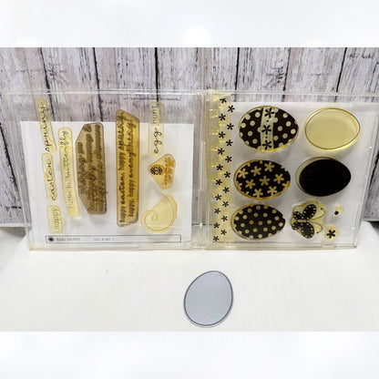 Papertrey Ink EGG HUNT Easter Eggs Spring Rubber Stamps Dies