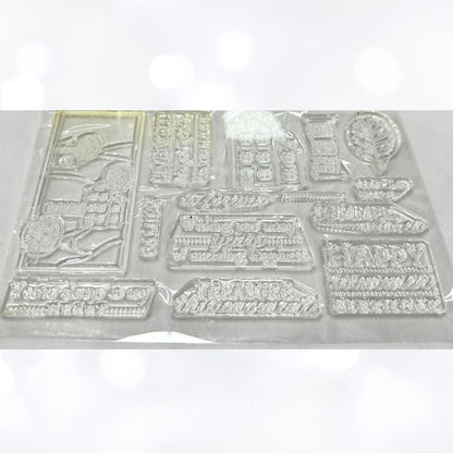 Papertrey Ink SUMMER HILLS Village Rubber Stamps