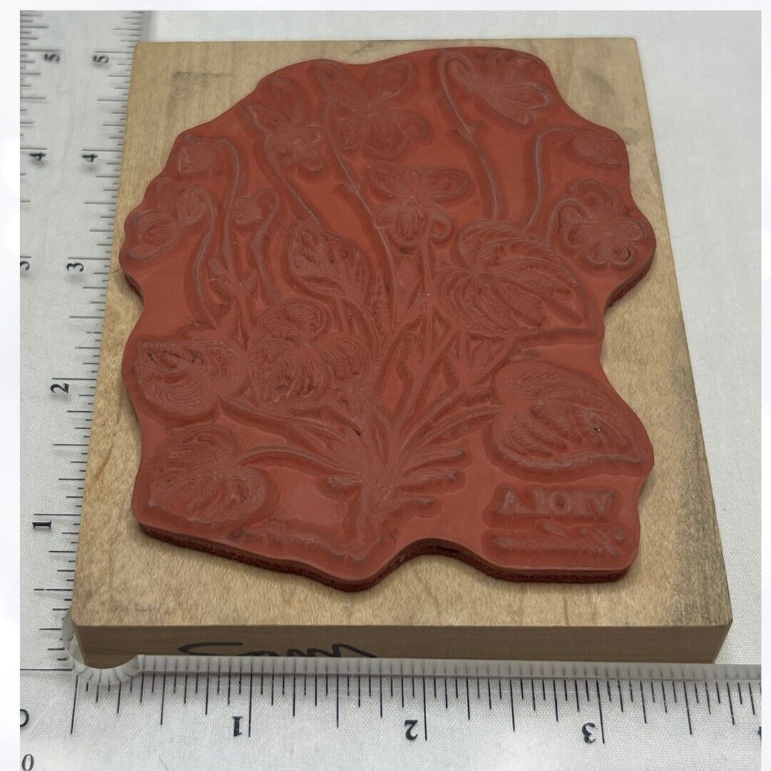 PSX VIOLA Botanical Floral Flowers K-037 Rubber Stamp
