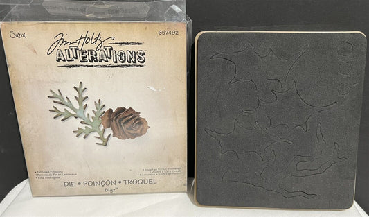 Tim Holtz TATTERED PINECONE Holly Branch Christmas Bigz Dies Lot