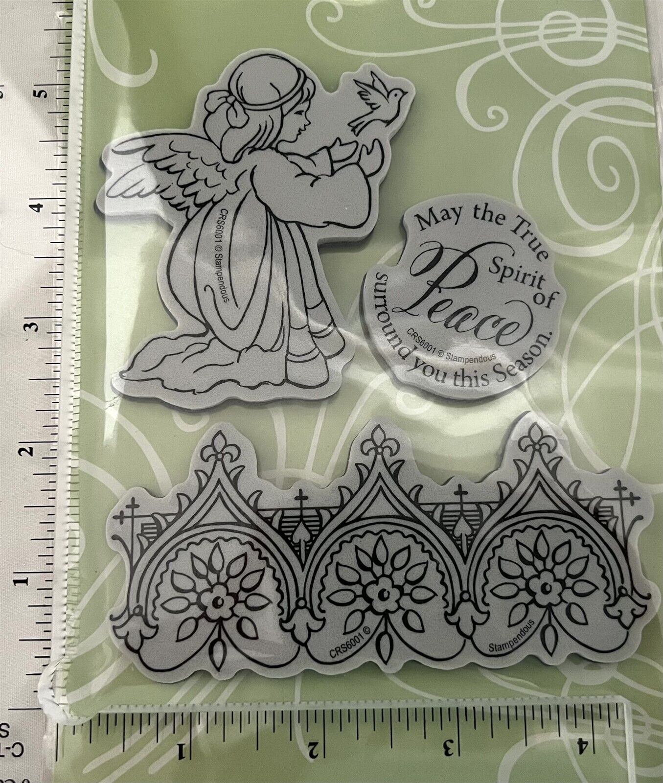 Stampendous ANGEL & ANGEL KIDDO Girl Christmas Rubber Stamps Lot of 2