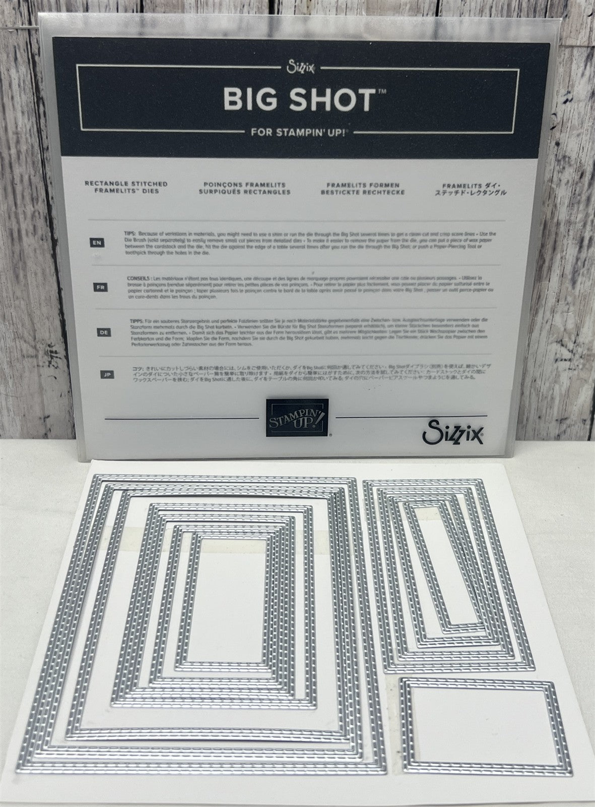 Stampin Up RECTANGLE STITCHED Frames Framelits Dies AS IS**