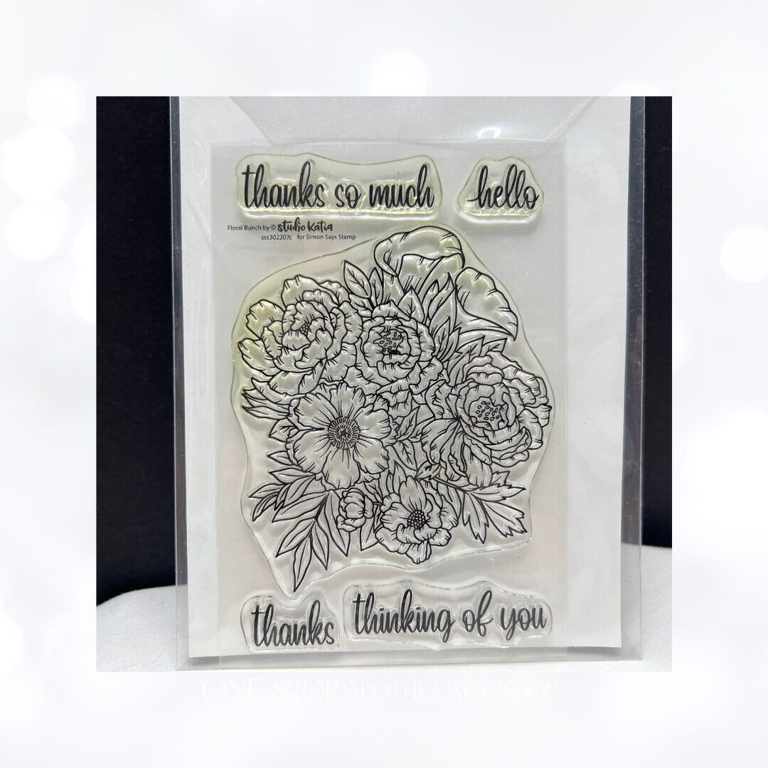 Simon Says Stamp Studio Katia STAMPTEMBER Floral Bunch Flowers Rubber Stamps