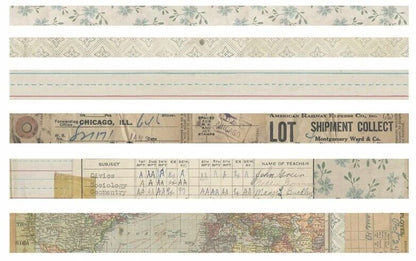 Tim Holtz DESIGN TAPE Washi Mixed Media Chatter Elementary Lot of 2