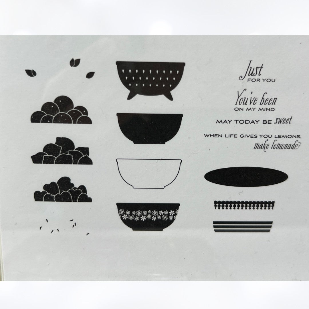Papertrey Ink BOWL OF SUNSHINE Rubber Stamps