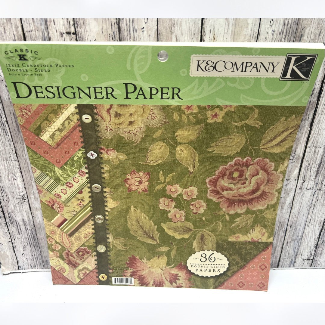 K & Company MCKENNA Life's Journey 12x12 Scrapbook Cardstock Paper Lot of 2