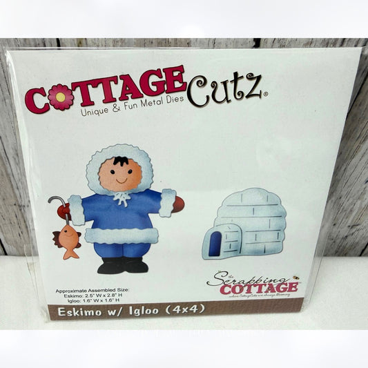 Cottage Cutz ESKIMO WITH IGLOO Winter 4x4 Dies