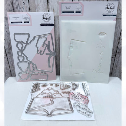 Pinkfresh Studio STORYBOOK CHRISTMAS Rubber Stamps Dies Stencils Class Kit