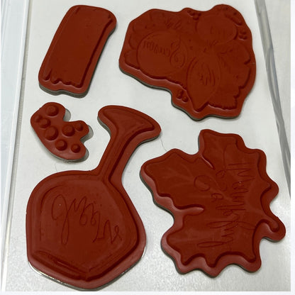 Stampin Up CHEERS TO THE SEASON Christmas New Years Drinks Rubber Stamps