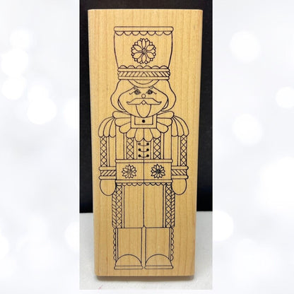 Holly Berry House NUTCRACKER Christmas Holiday Wood Rubber Stamp