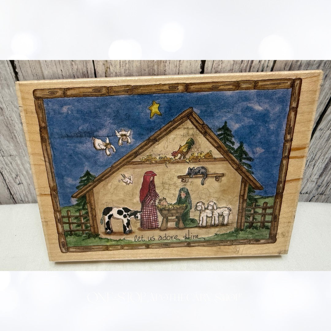 Stamps Happen CHRISTMAS Heidi Satterberg Religious Nativity Rubber Stamps 