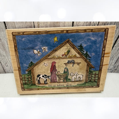 Stamps Happen CHRISTMAS Heidi Satterberg Religious Nativity Rubber Stamps 