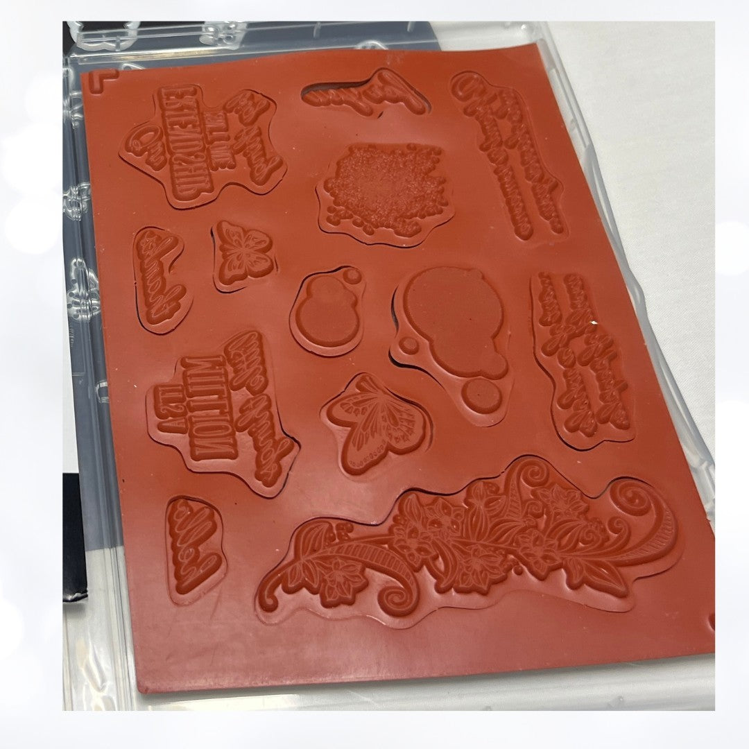 Stampin Up BEAUTY ABOUNDS Butterfly Butterflies Rubber Stamps Thinlits Dies