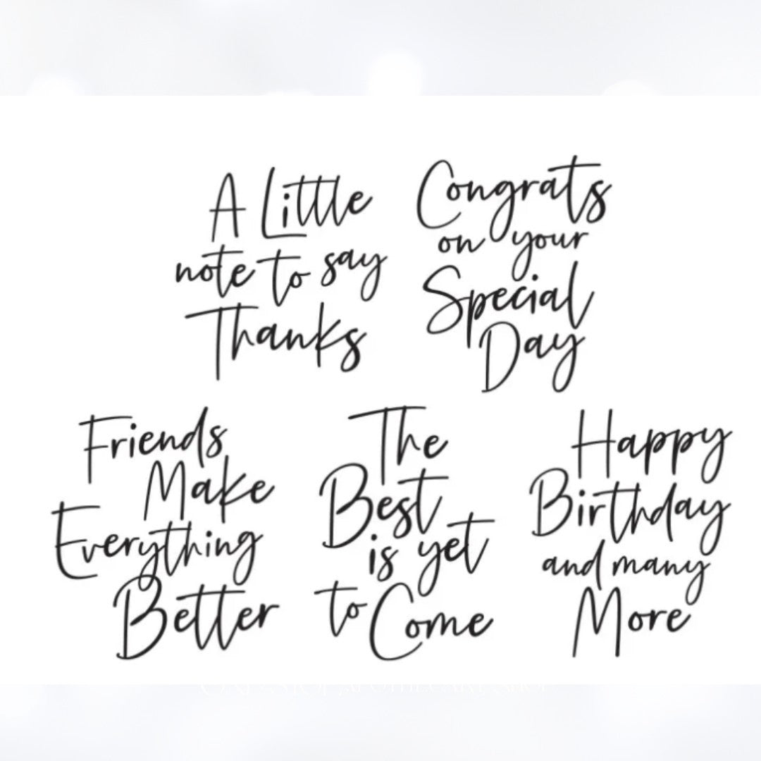 Spellbinders LET YOUR SENTIMENTS SHINE Greetings Glimmer Hot Foil Plates