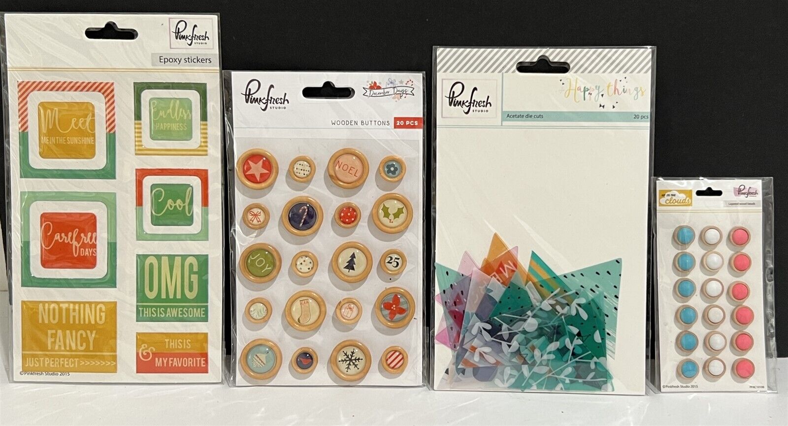 PinkFresh Studio PLANNER STICKERS 6x6 Paper Journal Embellishments Lot