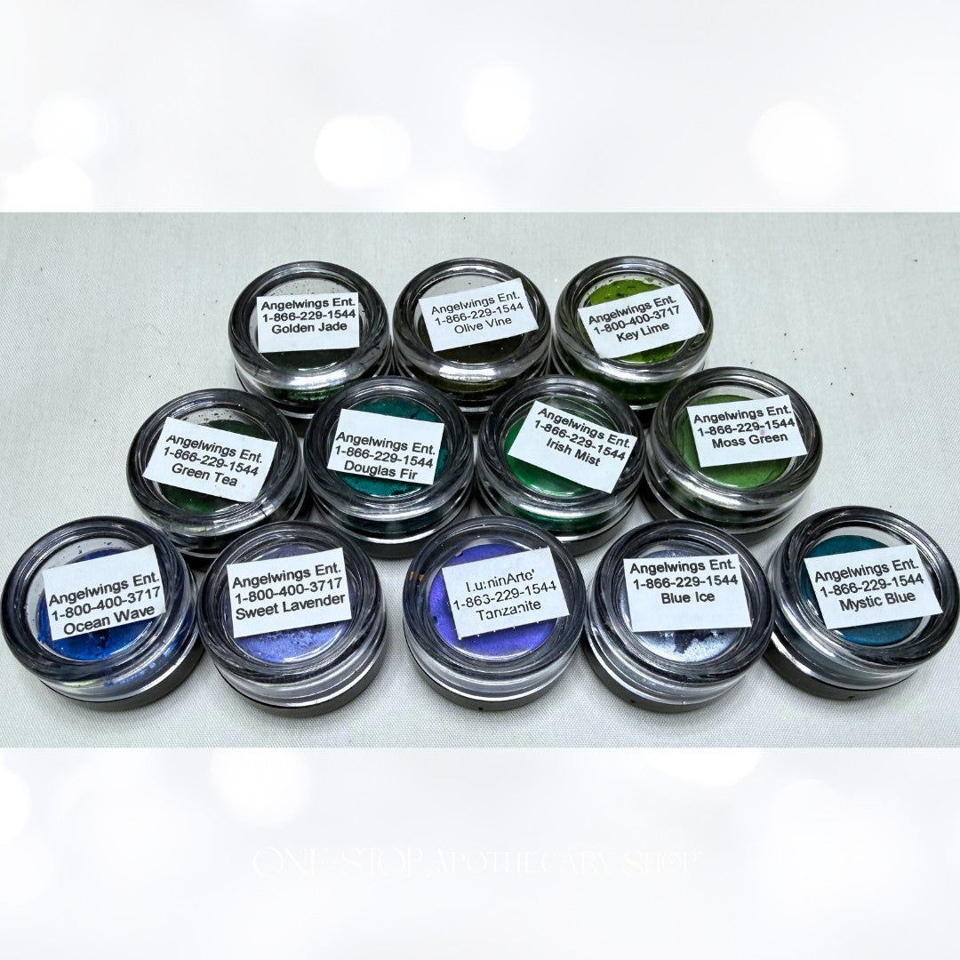 Luminarte TWINKLING H2Os Shimmering Watercolors Blues Greens Lot of 12