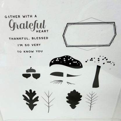 Papertrey Ink FOREST FLOOR AUTUMN Mushrooms Fall Rubber Stamps