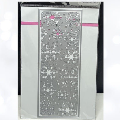 Stamps of Life SNOWFLAKE SLIMLINE Panel Christmas Background Die