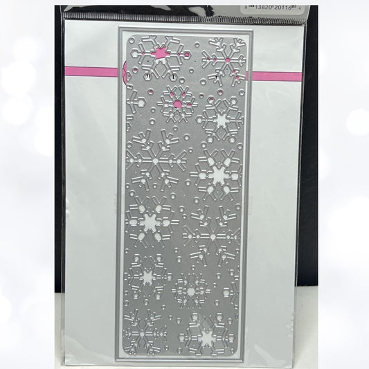 Stamps of Life SNOWFLAKE SLIMLINE Panel Christmas Background Die