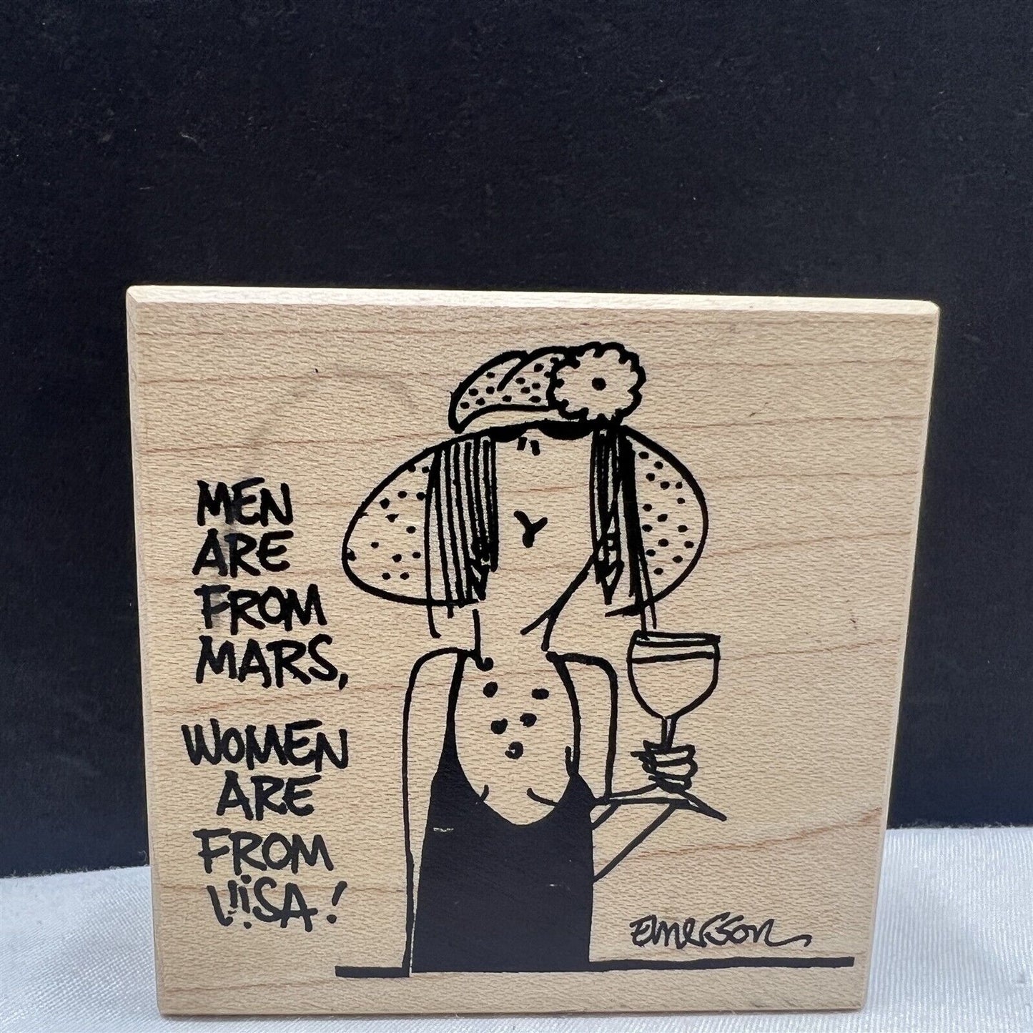 Emerson Quillin American Art FROM VISA Shopping Girl Fashion Funny Rubber Stamp