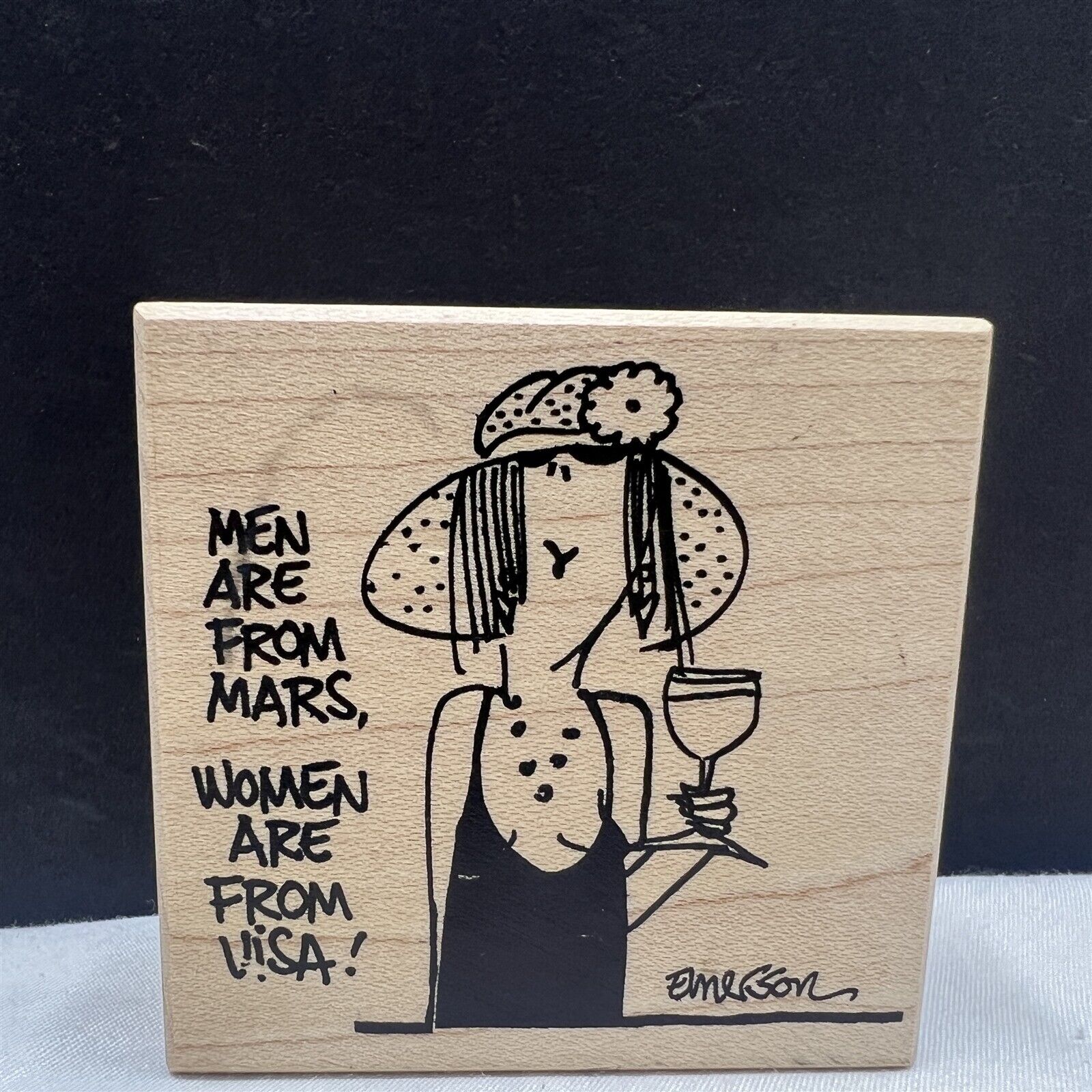 Emerson Quillin American Art FROM VISA Shopping Girl Fashion Funny Rubber Stamp