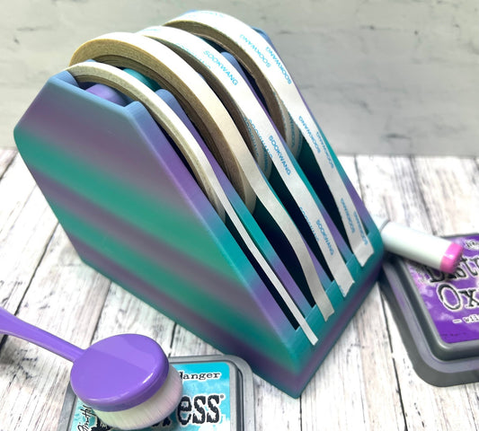 3D Printed Double Sided TAPE DISPENSER Crafting Tear Foam Tape Holder MERMAID