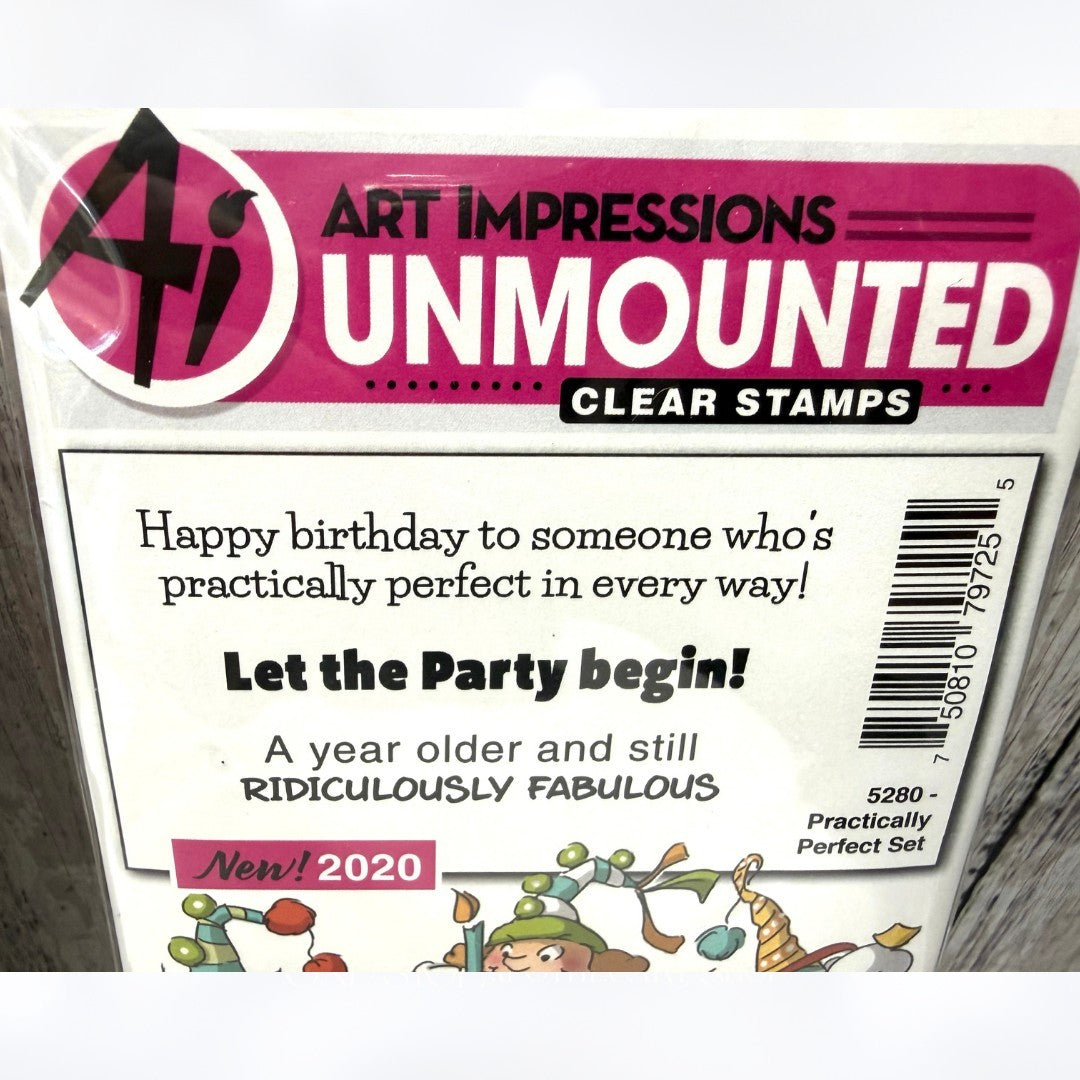 Art Impressions BIRTHDAY Girlfriends Party Girls Perfect Rubber Stamps Lot