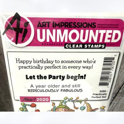 Art Impressions BIRTHDAY Girlfriends Party Girls Perfect Rubber Stamps Lot