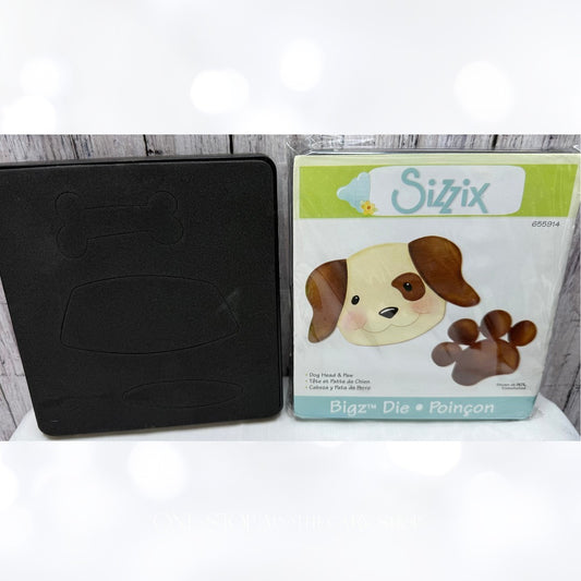 Sizzix DOG HEAD & Paw Dish Bone Puppy Bigz Dies