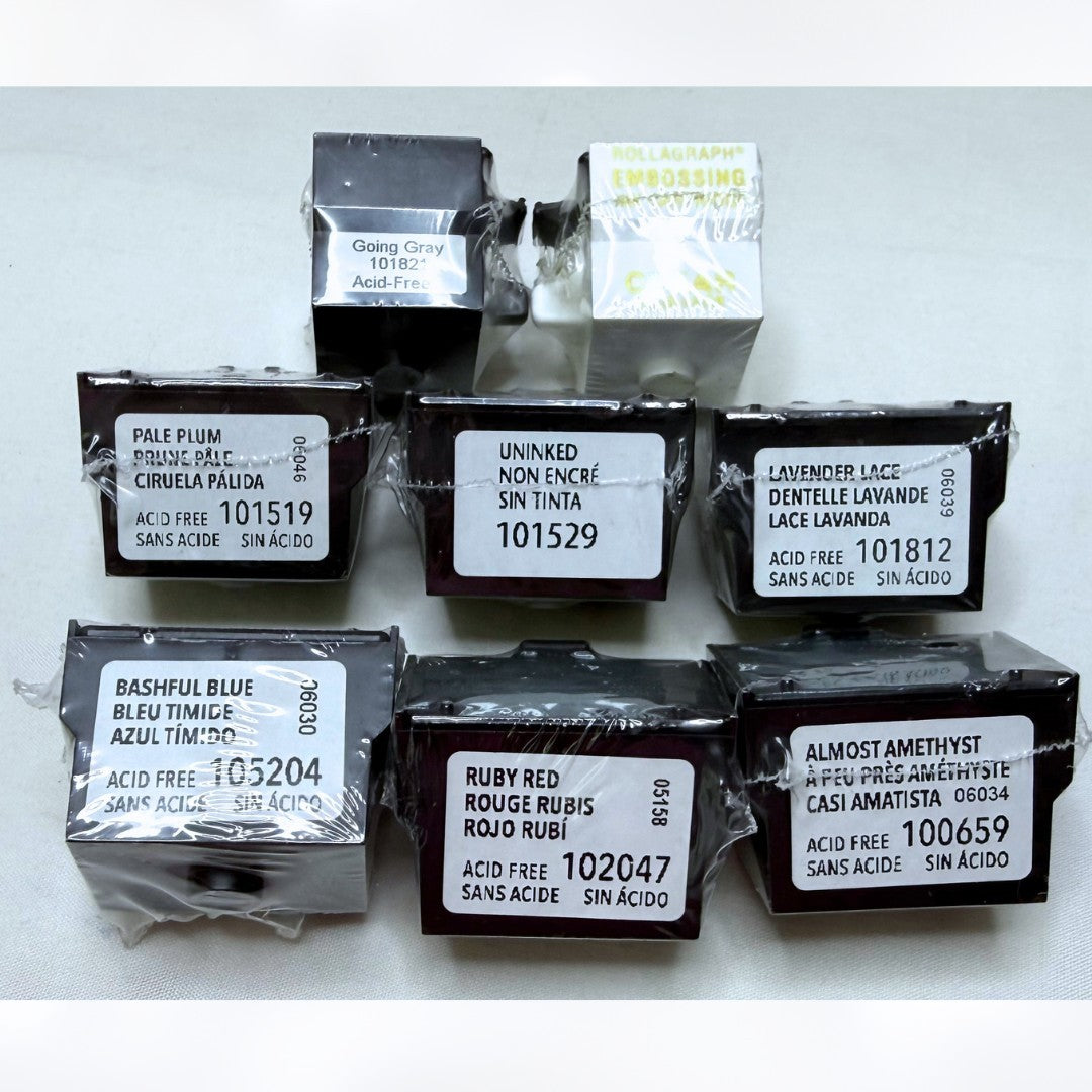 Stampin Up WHEEL INK CARTRIDGES Refills Rollagraph Rollers Lot of 8