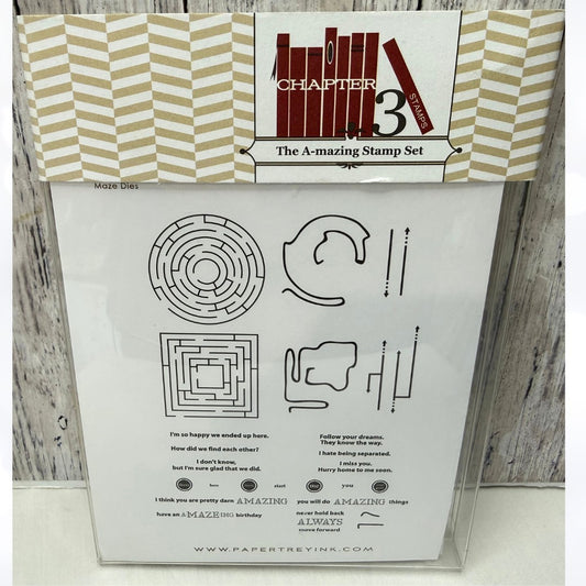Papertrey Ink The AMAZING STAMP SET Mazes Games Funny Rubber Stamps