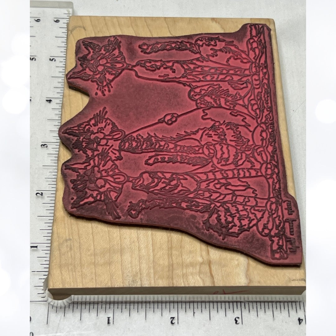 Stamps Happen KITTY CHORUS Cat Carolyn Shores Wright Rubber Stamp