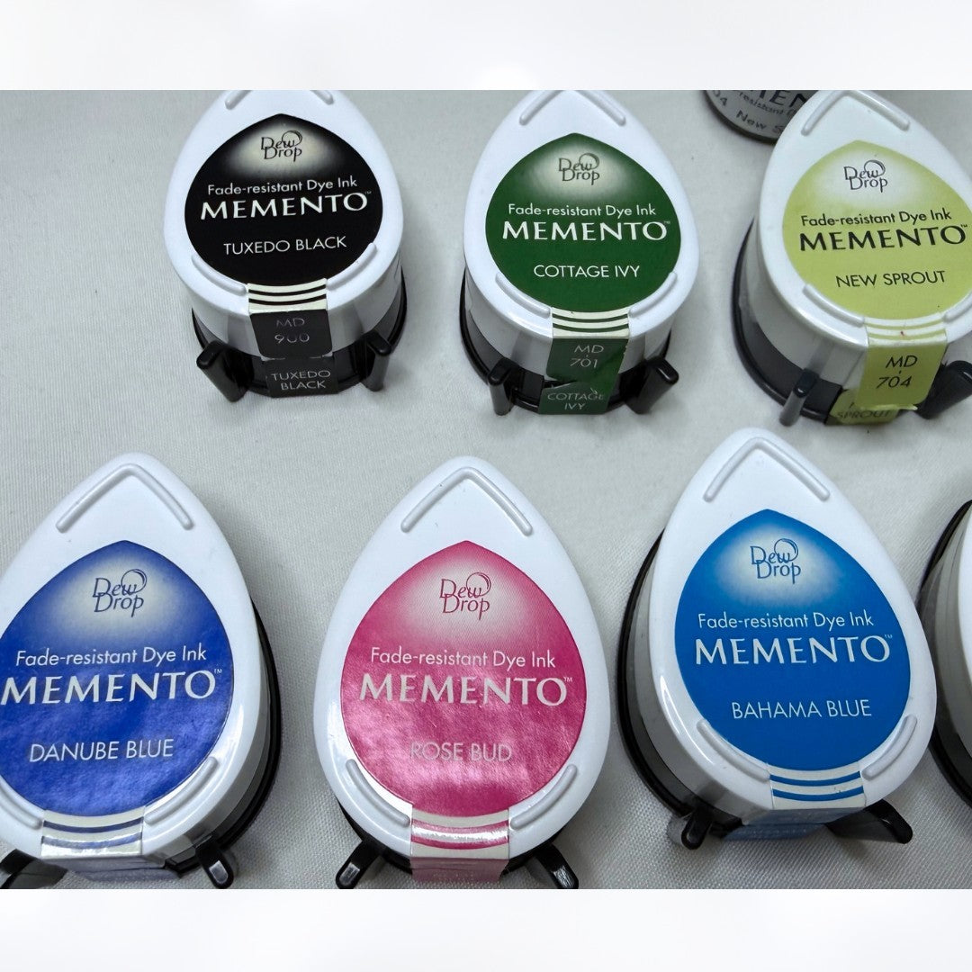 Tsukineko MEMENTO Dew Drops Mini Dye Ink Pads Lot of 11