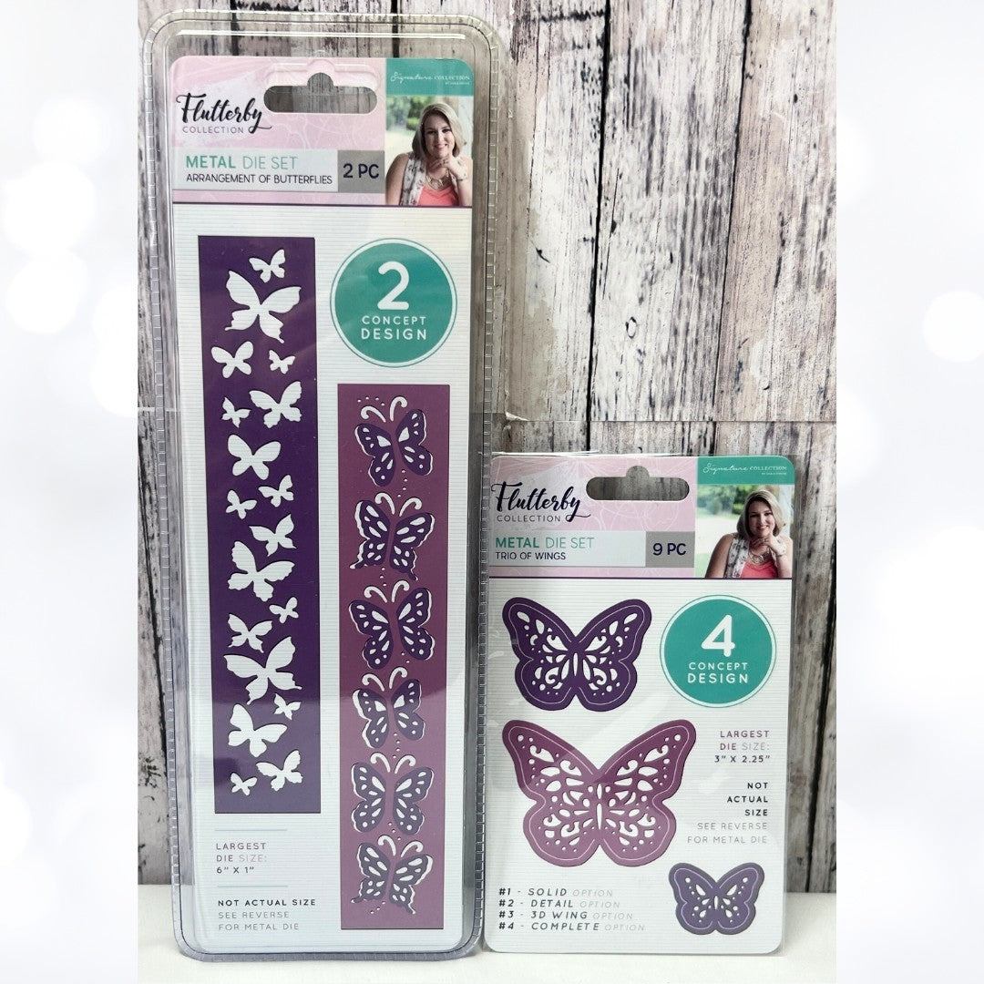 Crafters Companion FLUTTERBY Collection Butterfy Dies